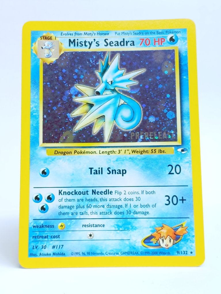 Pokémon - PRERELEASE - Misty's Seadra - 9/132 - Holo, Verzenden, Zo goed als nieuw, Losse kaart, Foil