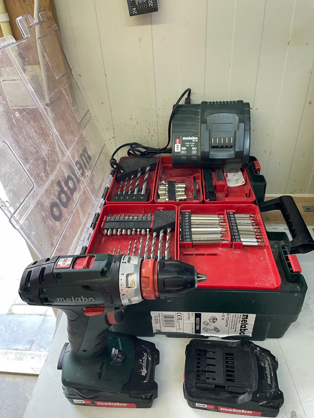 Metabo BS 18 Quick Set Accuboormachine met Accessoires, Doe-het-zelf en Verbouw, Ophalen, Gebruikt, Variabele snelheid, Boor- en Schroefmachine