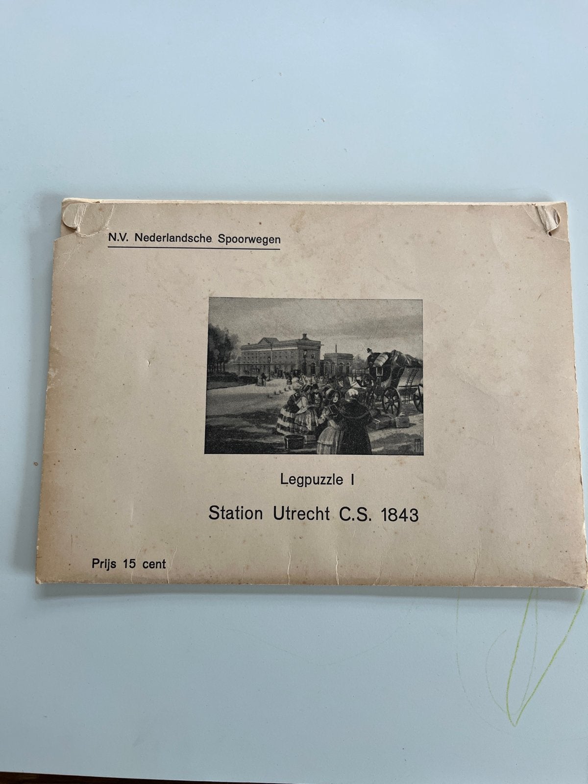 Vintage Legpuzzle I Station Utrecht C.S. 1843 - NS, Een of twee spelers, Ophalen of Verzenden, Gebruikt