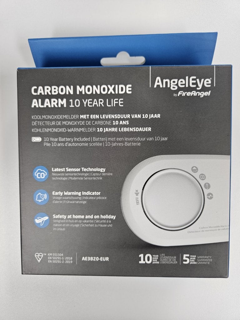 Angeleye Koolmonoxidemelder | 10 jaar | Lithium Batterij, Niet ingevuld, Detector, Sensor of Melder, Niet ingevuld, Nieuw