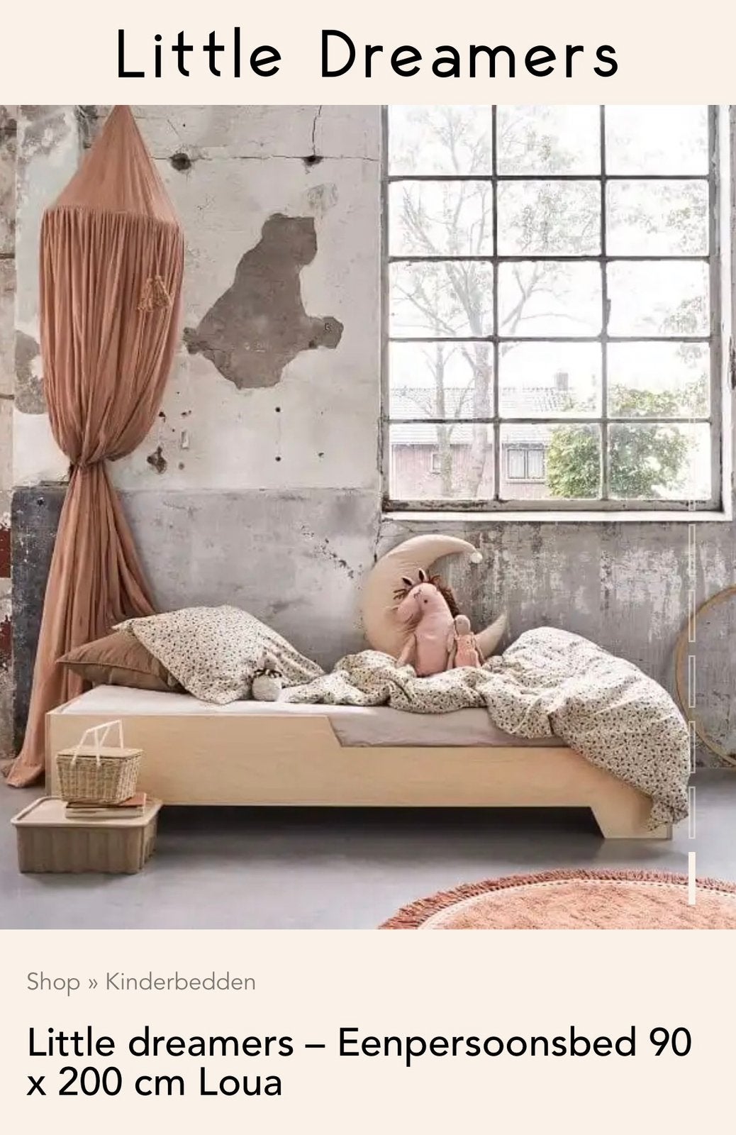 Loua bed Little Dreamers 90x200, Ophalen, 90 cm, Eenpersoons, Zo goed als nieuw