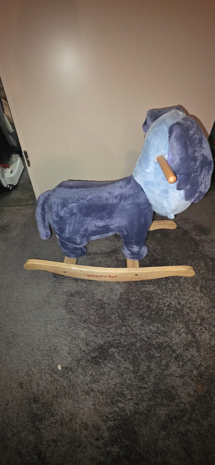 Schattige blauwe hobbelhond voor kinderen, Ophalen, Gebruikt, Jongen of Meisje
