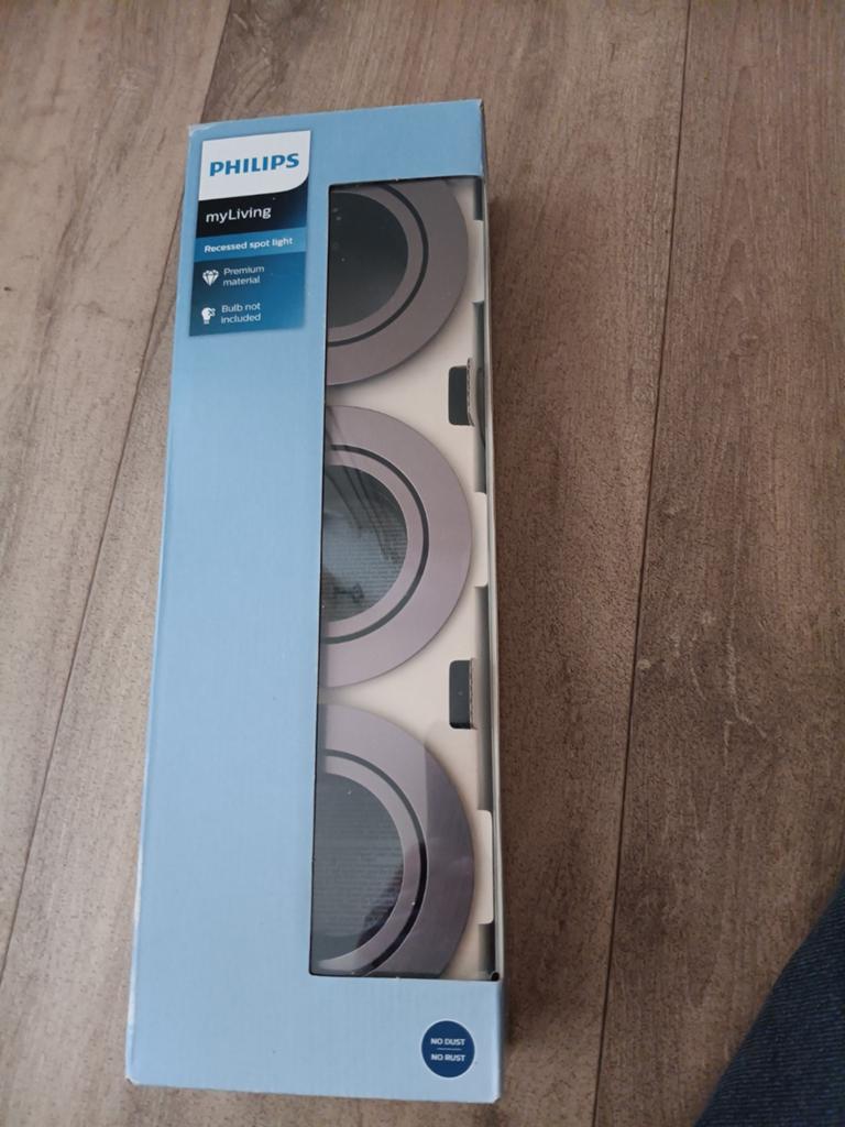 Philips myLiving Inbouwspots - 3 stuks, Ophalen of Verzenden, Nieuw, Overige materialen
