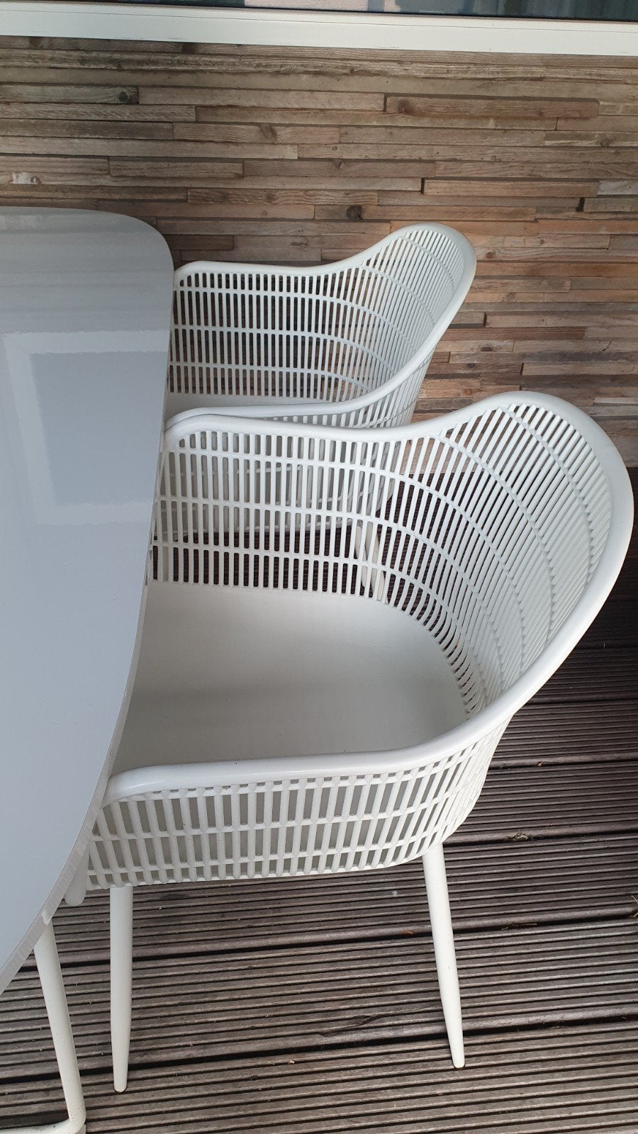 2 kuipstoelen van Xenos, Huis en Inrichting, Ophalen, Twee, Wit, Zo goed als nieuw