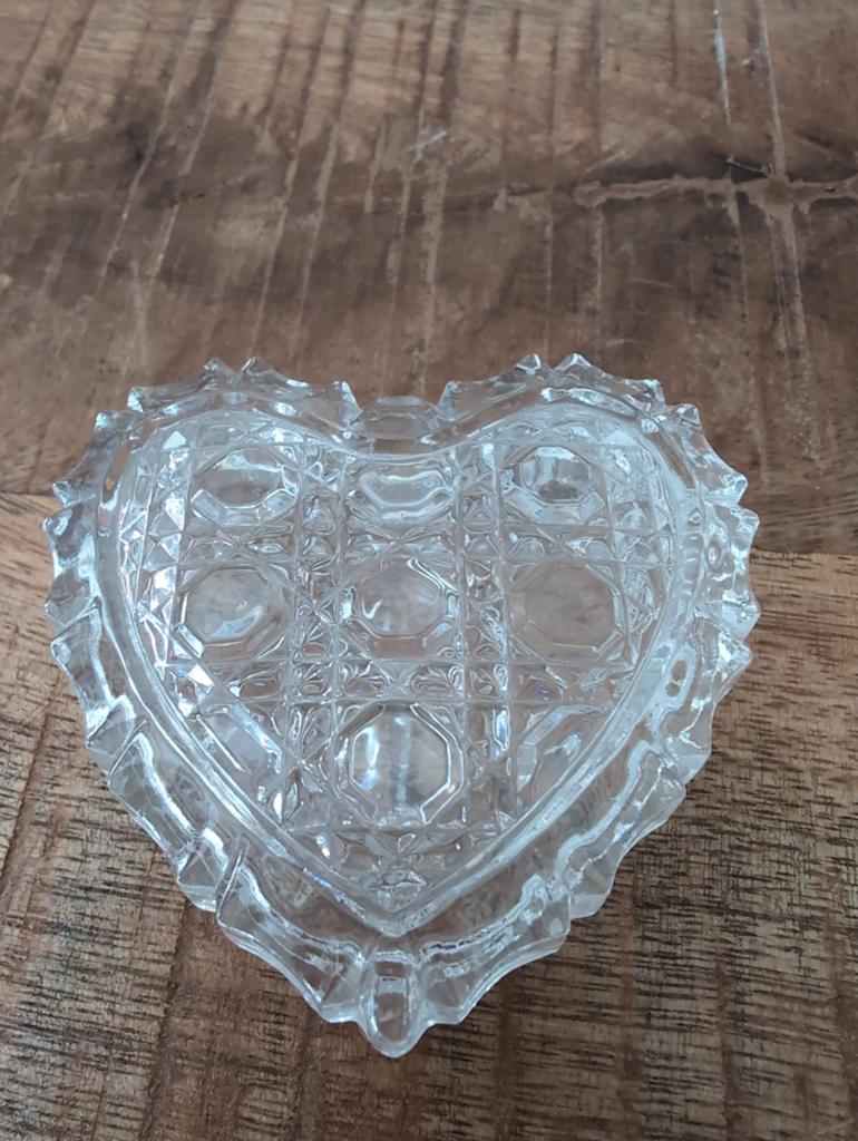 Klein glazen hartje vintage/retro, Ophalen
