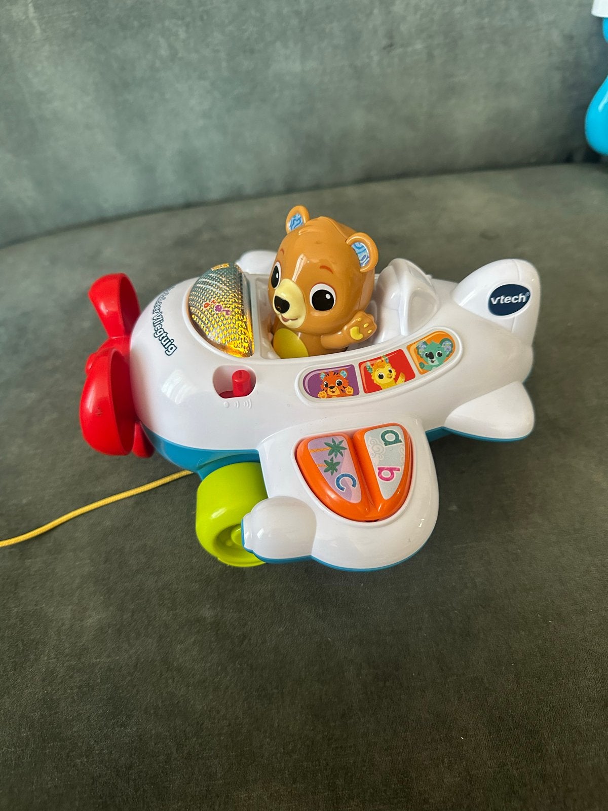 VTech vliegtuig met beer - Zo goed als nieuw, Kinderen en Baby's, Ophalen of Verzenden, Zo goed als nieuw, Jongen of Meisje
