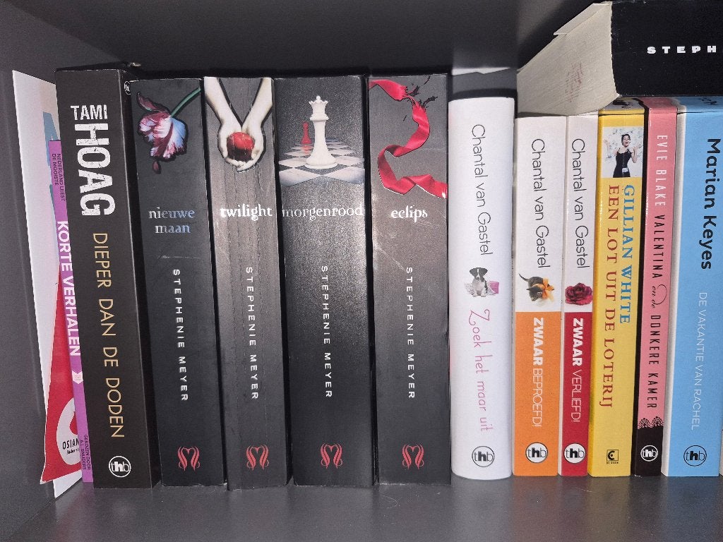 Diverse boeken: S.Meyer, S.Kinsella, C. van Gastel, Ophalen, Gelezen, Stephenie Meyer, Sophie Kinsella, Chantal van Gastel, Nederland