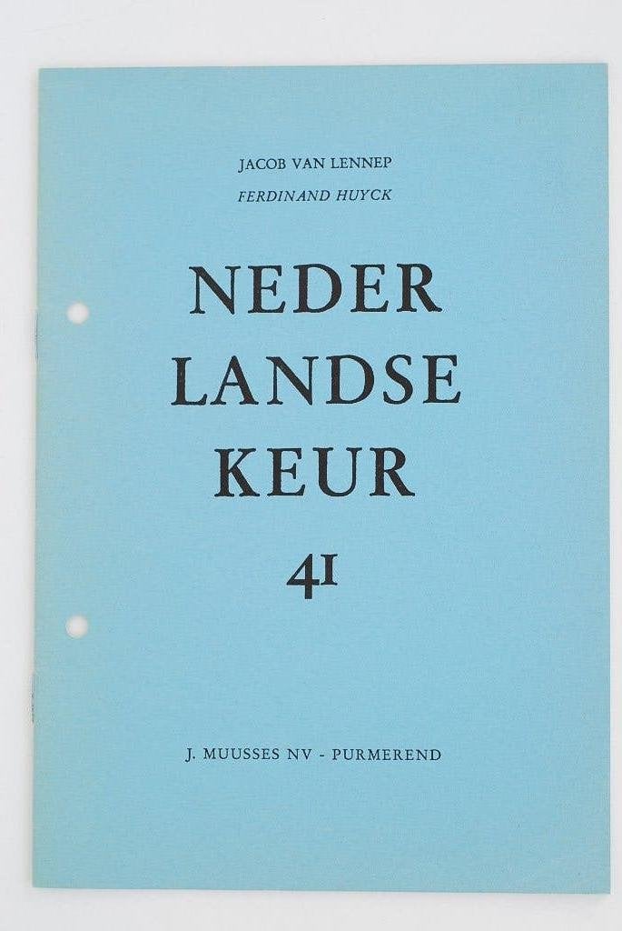 Jacob van Lennep - Ferdinand Huyck - Nederlandsche Keur 4I, Boeken, Verzenden, Zo goed als nieuw, Jacob van Lennep, Ferdinand Huyck