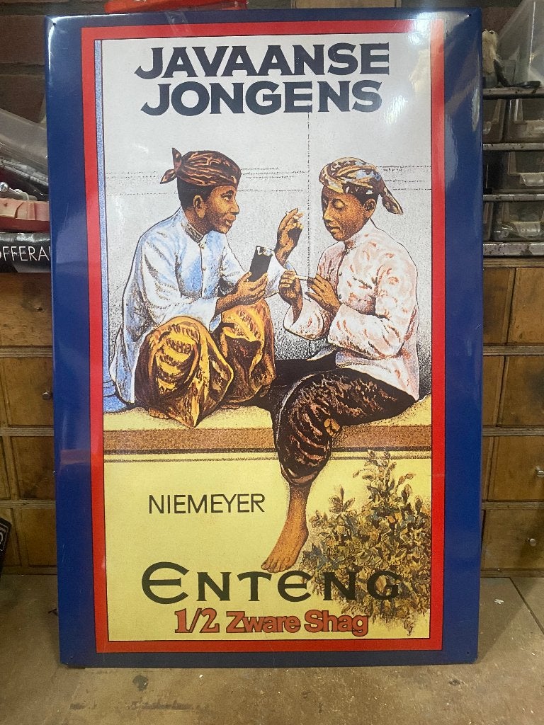 Reclamebord Javaanse Jongens, Ophalen, Zo goed als nieuw, Reclamebord