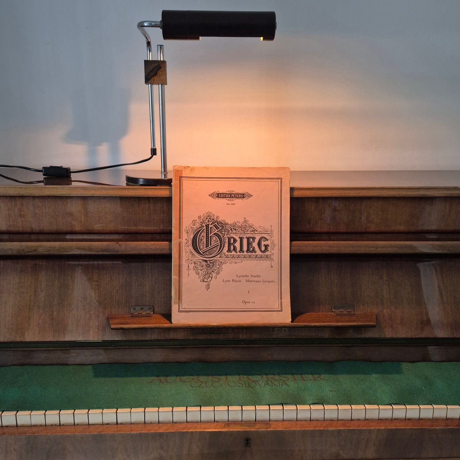Vintage bureaulamp/ pianolamp/ schilderij lamp, Ophalen, Gebruikt, Zwart