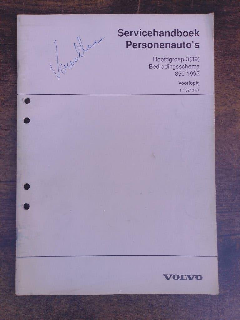 Volvo 850 dealer werkplaatsboek stroomschema's  1993, Verzenden, Gelezen, Volvo