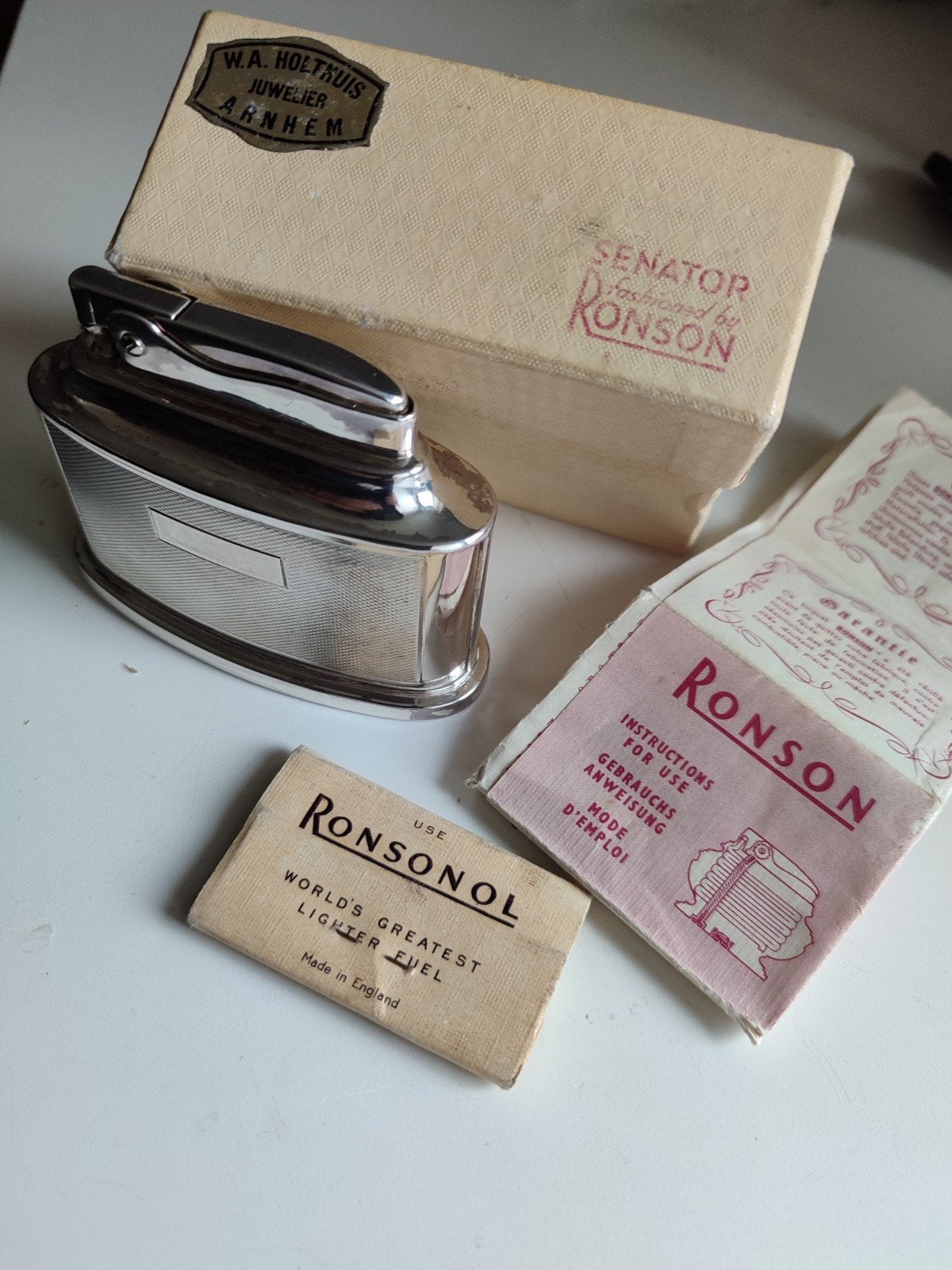 ronson senator zilver aansteker, Ophalen of Verzenden, Zilver