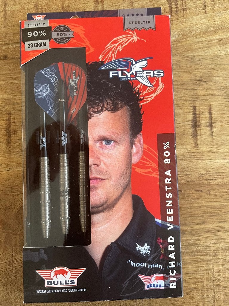 Nieuwstaat! Bull's Richard Veenstra 23g (80% Tungsten), Ophalen of Verzenden, Zo goed als nieuw, Pijlen