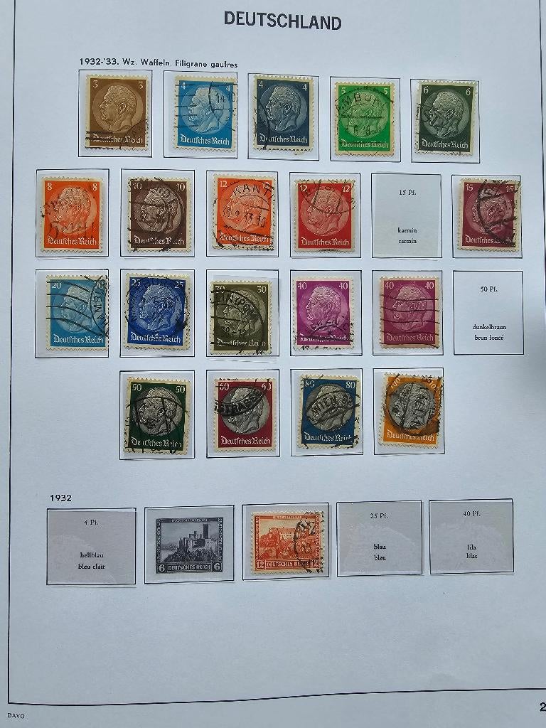 Duitse Rijk 1872–1945 in mooi Davo-Album Adv. deel 2 (van 3), Ophalen of Verzenden, Duitse Keizerrijk, Gestempeld