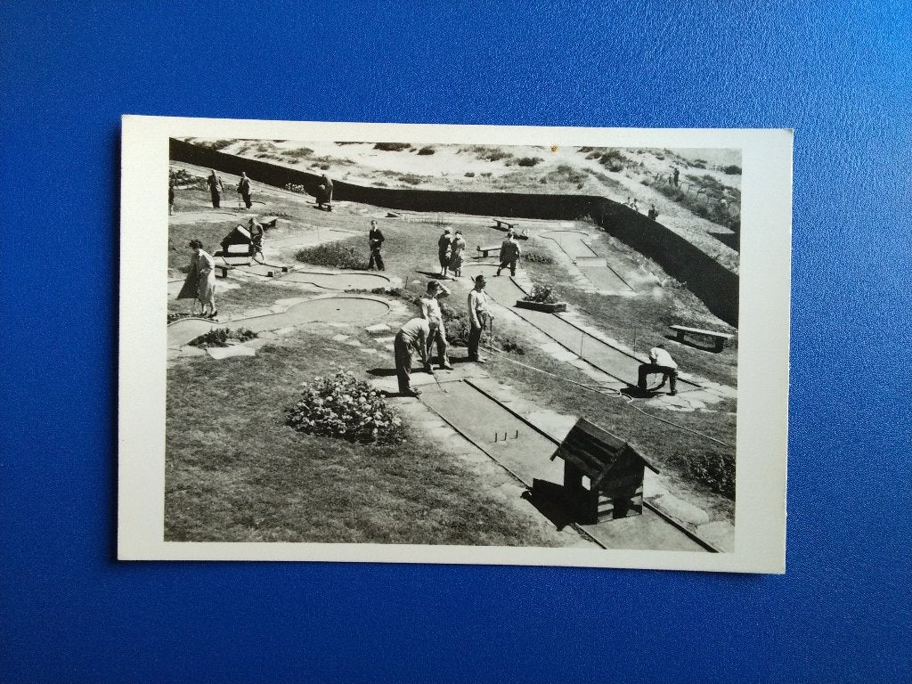 Noordwijk aan Zee, Midget golfbaan. Seinpost. Klf, Verzenden, 1940 tot 1960, Ongelopen, Zuid-Holland
