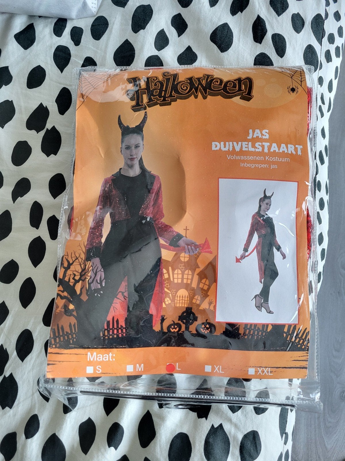 Duivel Carnavalsoutfit Jas met Duivelstaart Maat L, Kleding | Dames, Carnavalskleding en Feestkleding, Carnaval, Maat 42/44 (L)