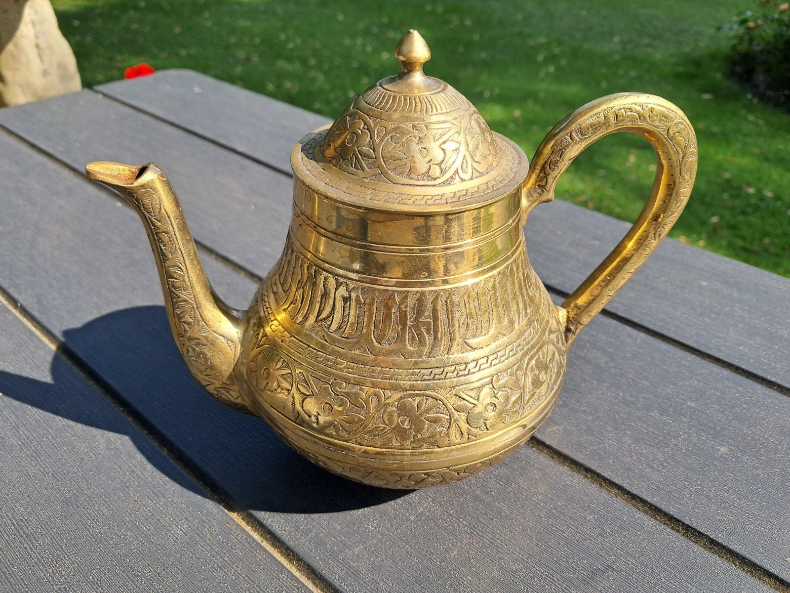 Oosterse koperen theepot zwaar., Ophalen of Verzenden