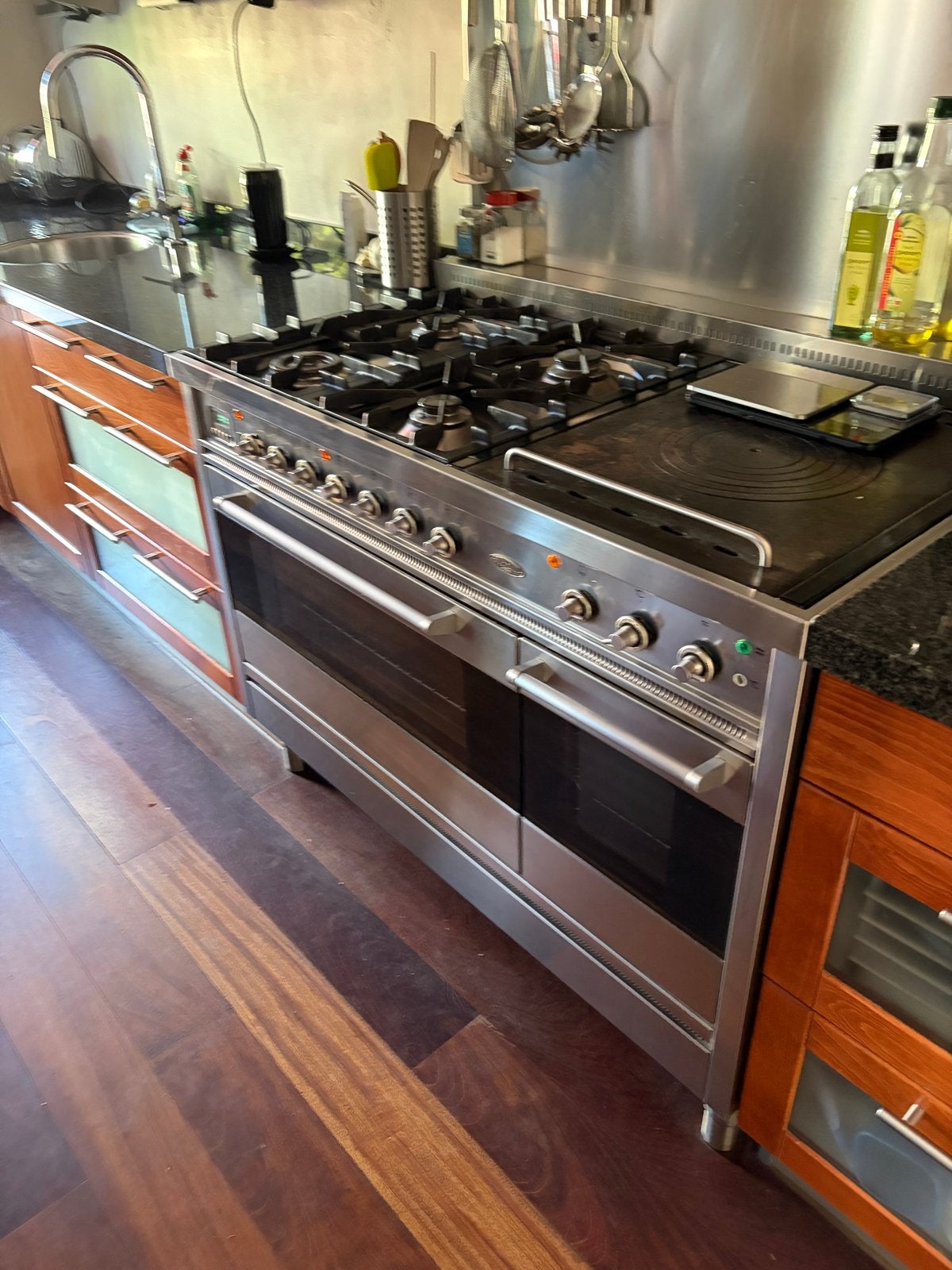 Boretti Fornuis met Dubbele Oven en 6 Gasbranders, Witgoed en Apparatuur, Fornuizen, Ophalen, Gebruikt, 60 cm of meer, Grill