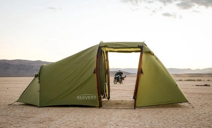 Redverz Atacama Expedition Motorcycle Tent Green nieuw, Caravans en Kamperen, Ophalen of Verzenden, Nieuw, Tot en met 2