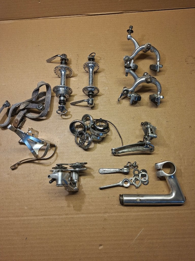 Diverse Campagnolo onderdelen, vintage, Fietsen en Brommers, Gebruikt, Ophalen of Verzenden, Oldtimerfiets, Aluminium
