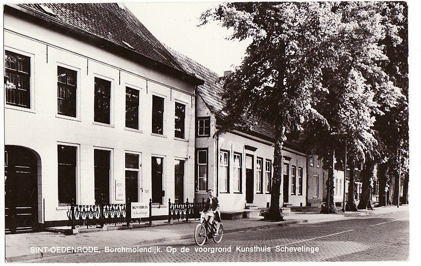 St. Oedenrode Borchmolendijk 1970 -met fietser.-, Ophalen, 1960 tot 1980, Ongelopen, Noord-Brabant