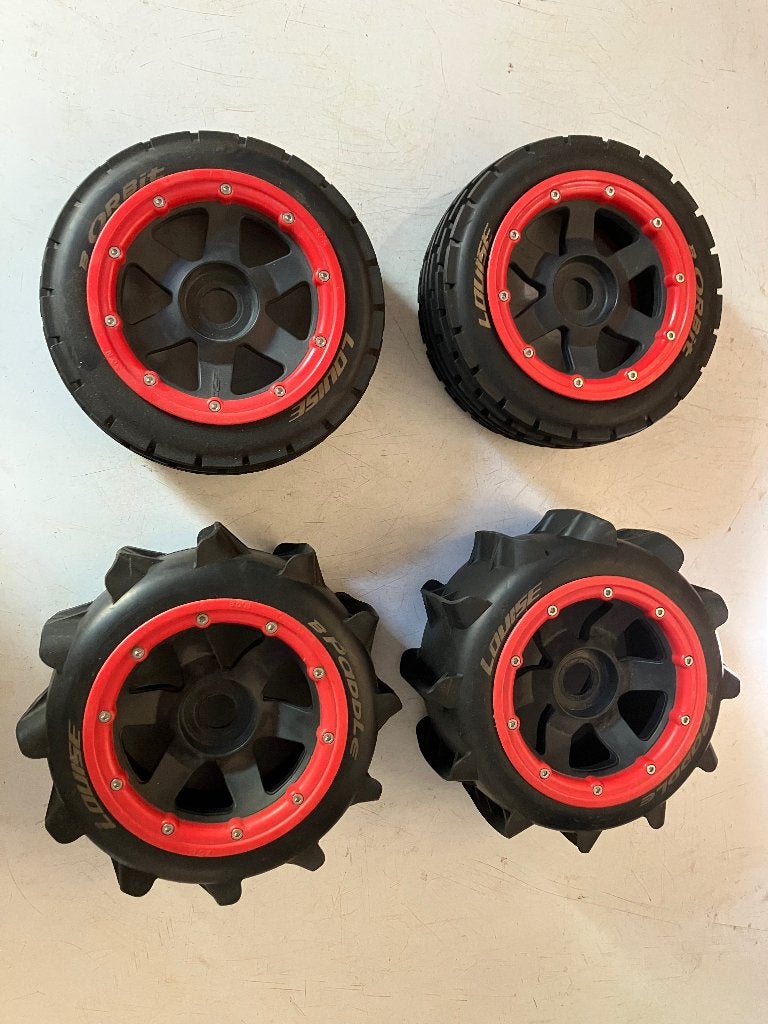 1/5 set Louise zandbanden HPI Baja, Hobby en Vrije tijd, Benzine, Auto offroad, Ophalen of Verzenden, Zo goed als nieuw