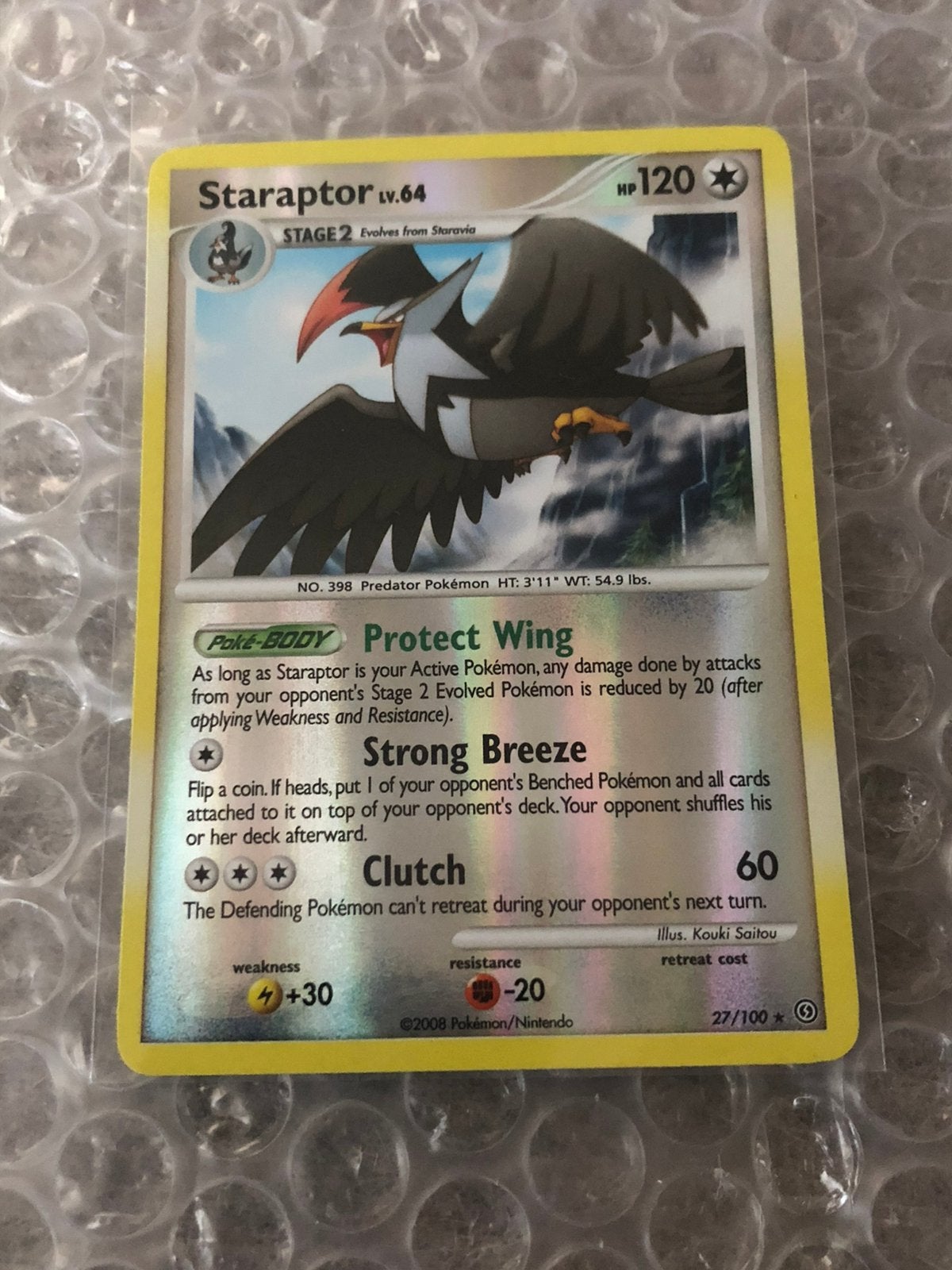 Staraptor 27/100 Reverse Holo Rare, Verzenden, Nieuw, Losse kaart, Foil