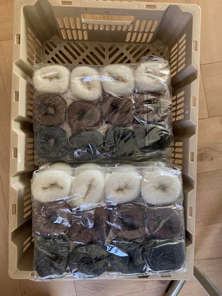 Krat vol haardonuts 100 stuks nieuw, Ophalen of Verzenden, Nieuw