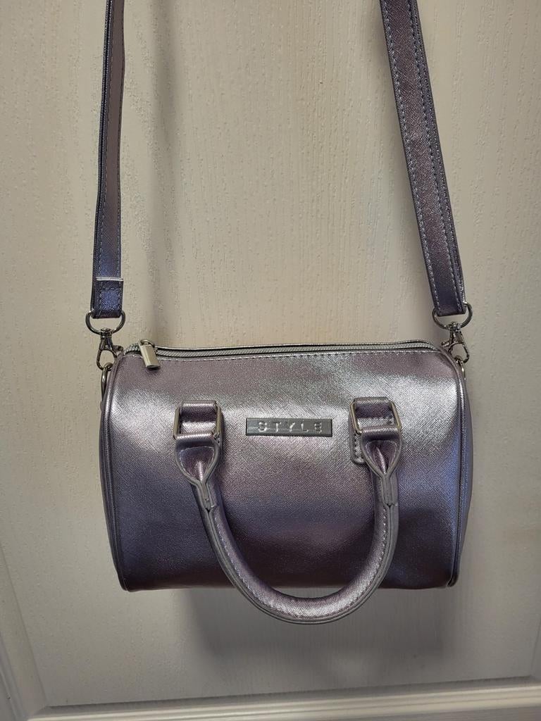 Trendy Metallic Handtas –, Sieraden, Tassen en Uiterlijk, Tassen | Damestassen, Ophalen of Verzenden, Handtas