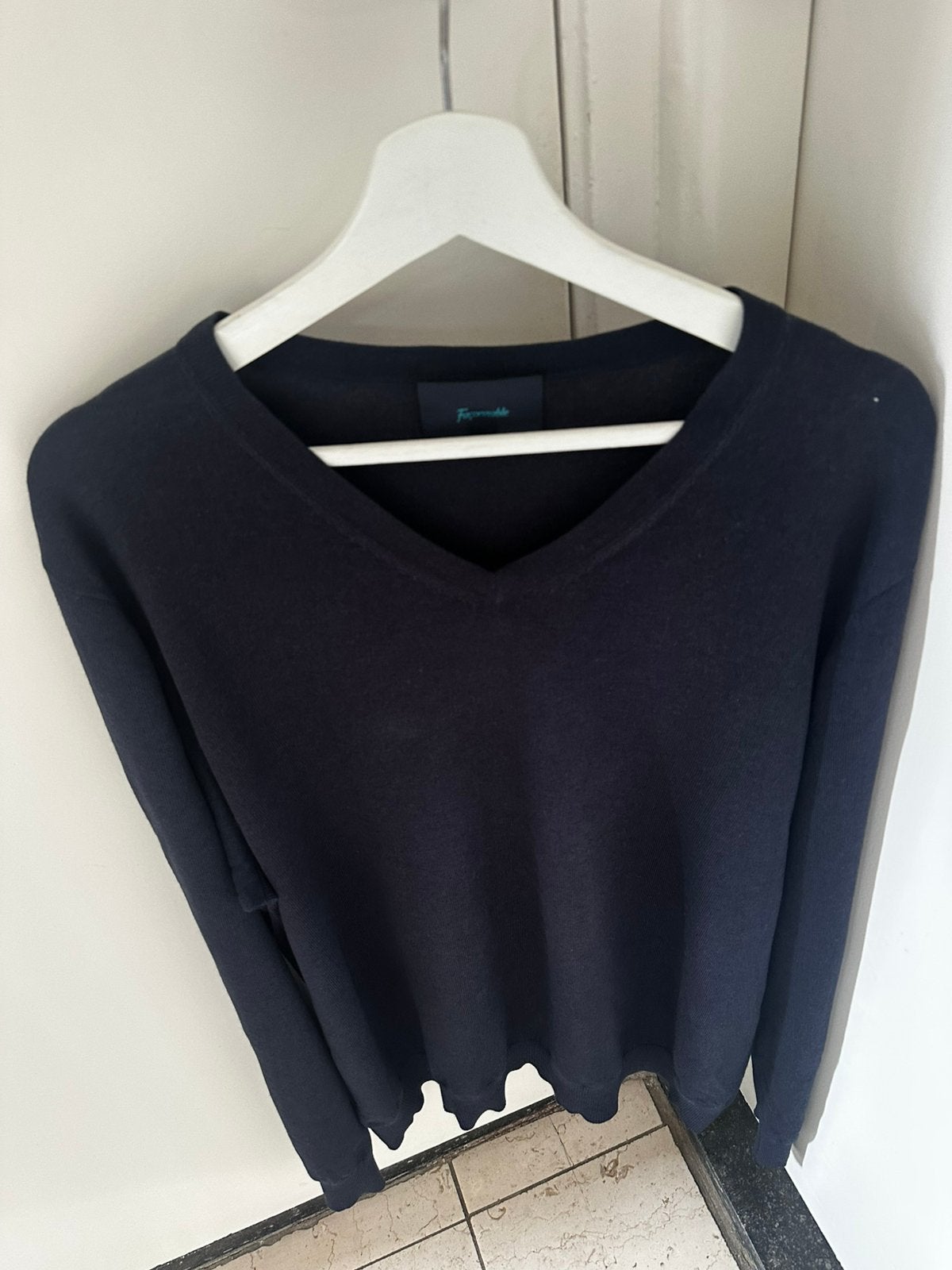 Faconnable blauwe zijde trui maat XXL, Kleding | Heren, Ophalen of Verzenden, Zo goed als nieuw, Overige maten, Blauw