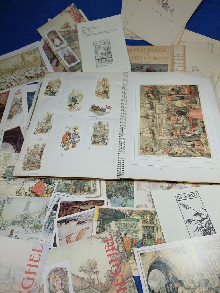 Grote verzameling Anton Pieck met diverse voorstellingen., 1960 tot 1980, Gebruikt, Ophalen of Verzenden, Prent
