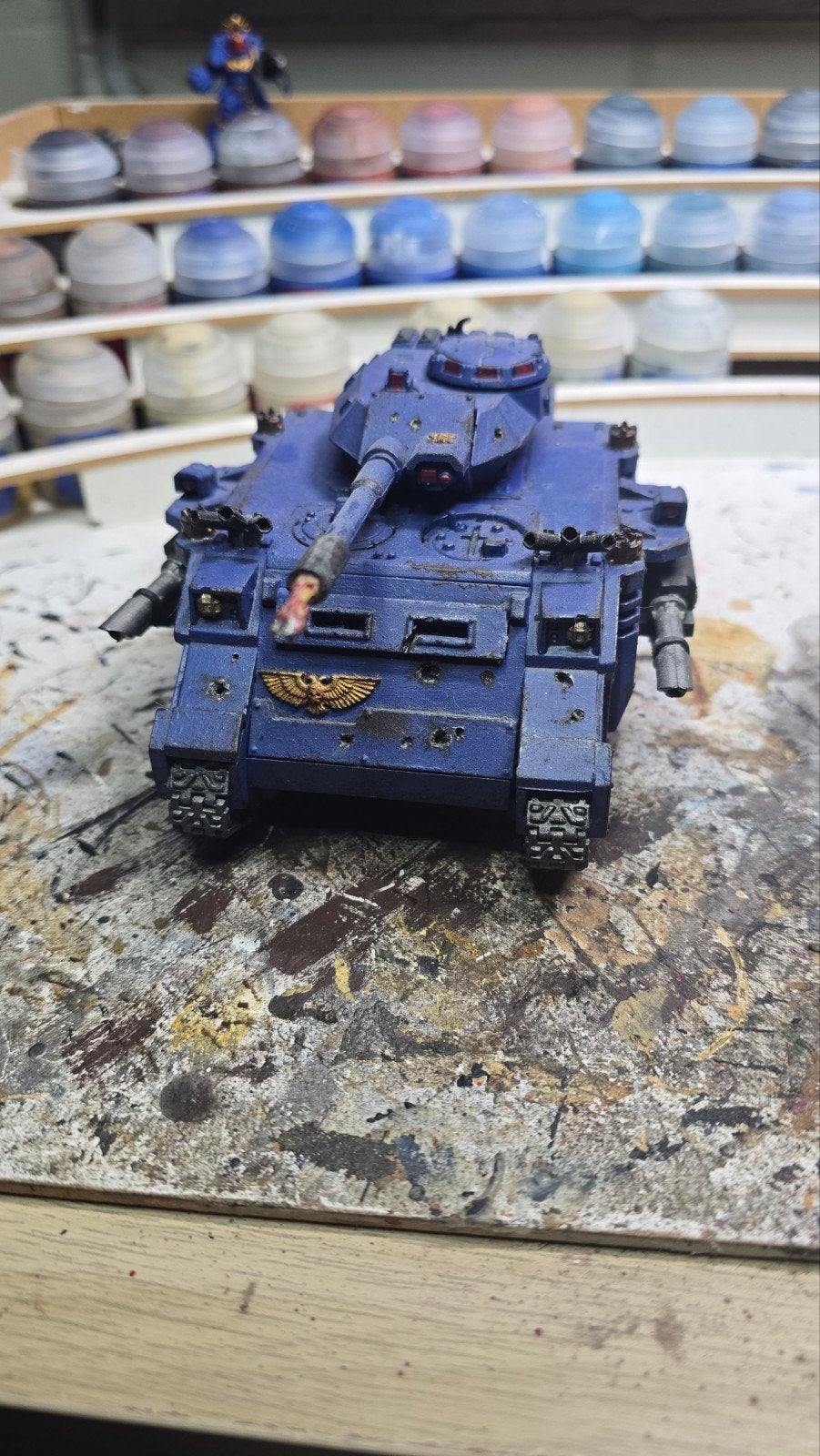 Space marine Predator Annihilator en Destructor, Ophalen of Verzenden, Warhammer 40000, Figuurtje(s), Geverfd