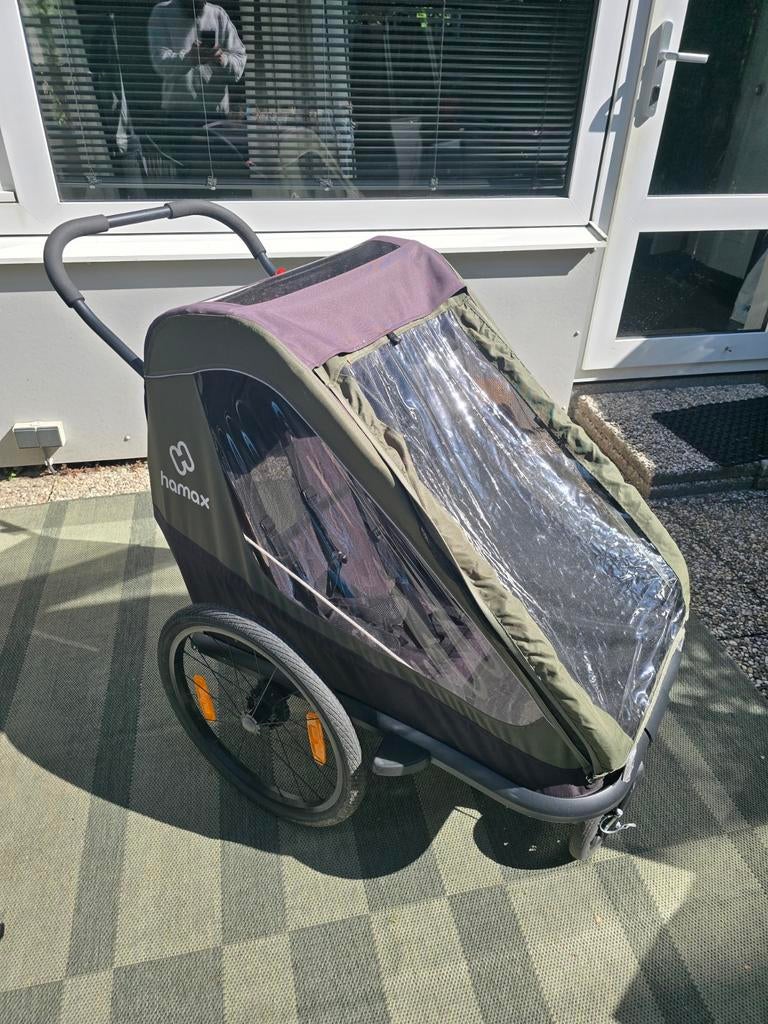 Hamax fietskar met garantie - Zo goed als nieuw, Fietsen en Brommers, Fietsaccessoires | Aanhangers en Karren, Ophalen, Zo goed als nieuw
