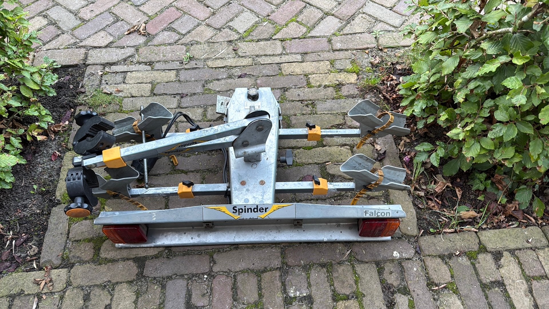 Fietsdrager Spinder, Ophalen, Gebruikt, Brede banden, 2 fietsen