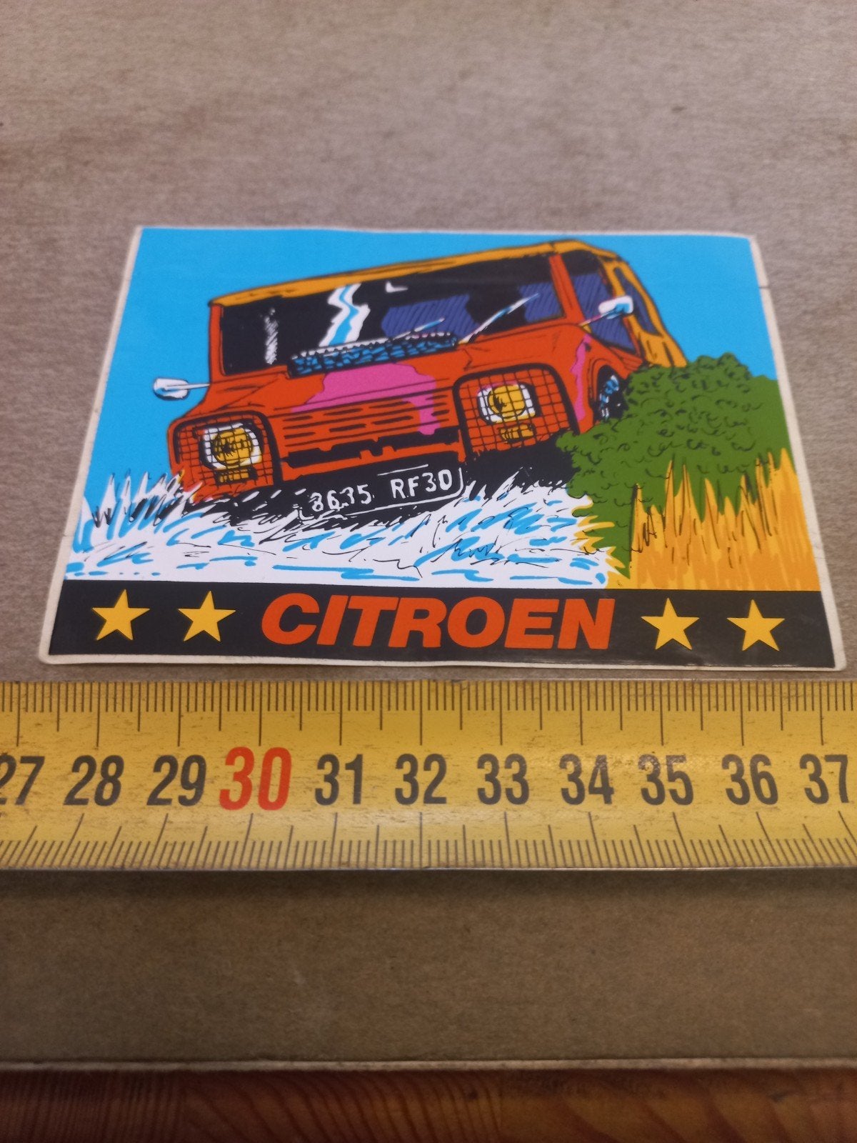 Vintage Citroën 2CV Sticker - Off-road Avontuur, Verzamelen, Stickers, Ophalen of Verzenden