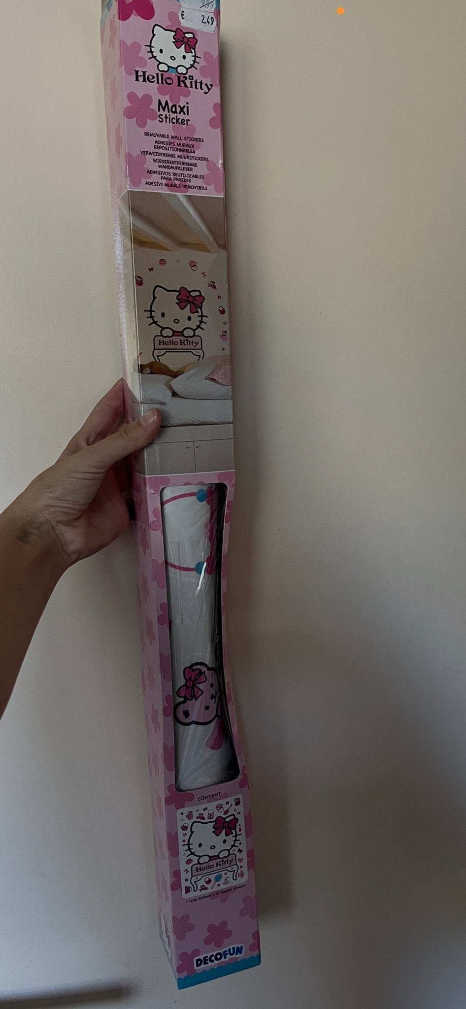 Hello Kitty Maxi Sticker Muurtekening - Nieuw in verpakking, Ophalen, Nieuw, Kunststof, Overige typen