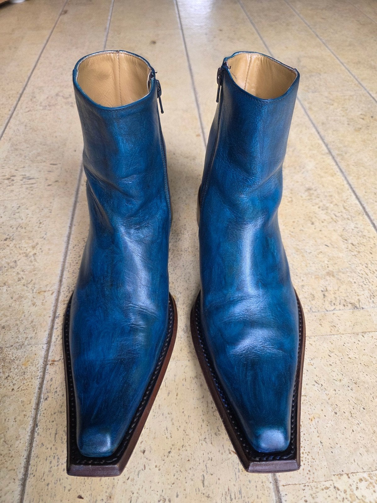 Cowboy laarzen mt 44. Blauw. Western boots, Ophalen of Verzenden, Blauw, Boots