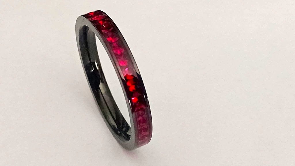 Red Ruby AA1 Zirkon Melano Style Ring-19mm, Sieraden, Tassen en Uiterlijk, 19 tot 20, Nieuw, Dame of Heer, Rood