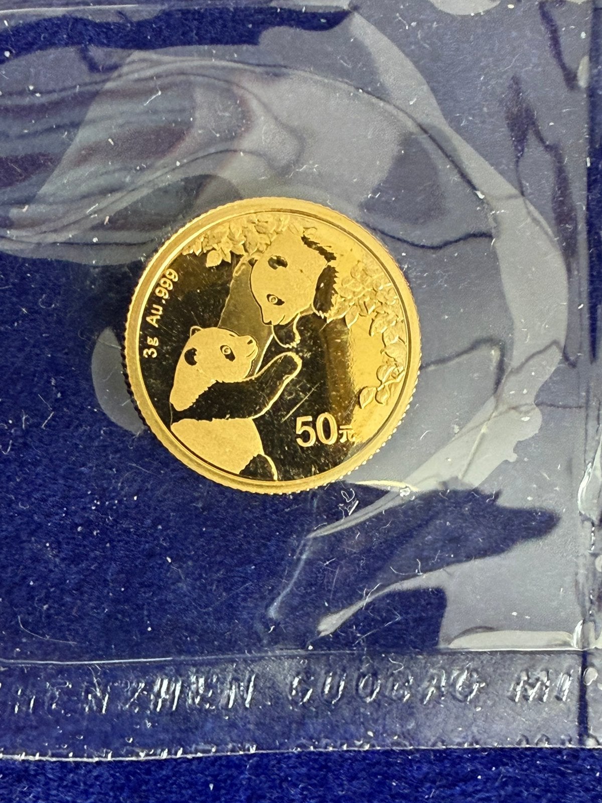 Chinese panda 3 gram goud, Ophalen of Verzenden, Goud