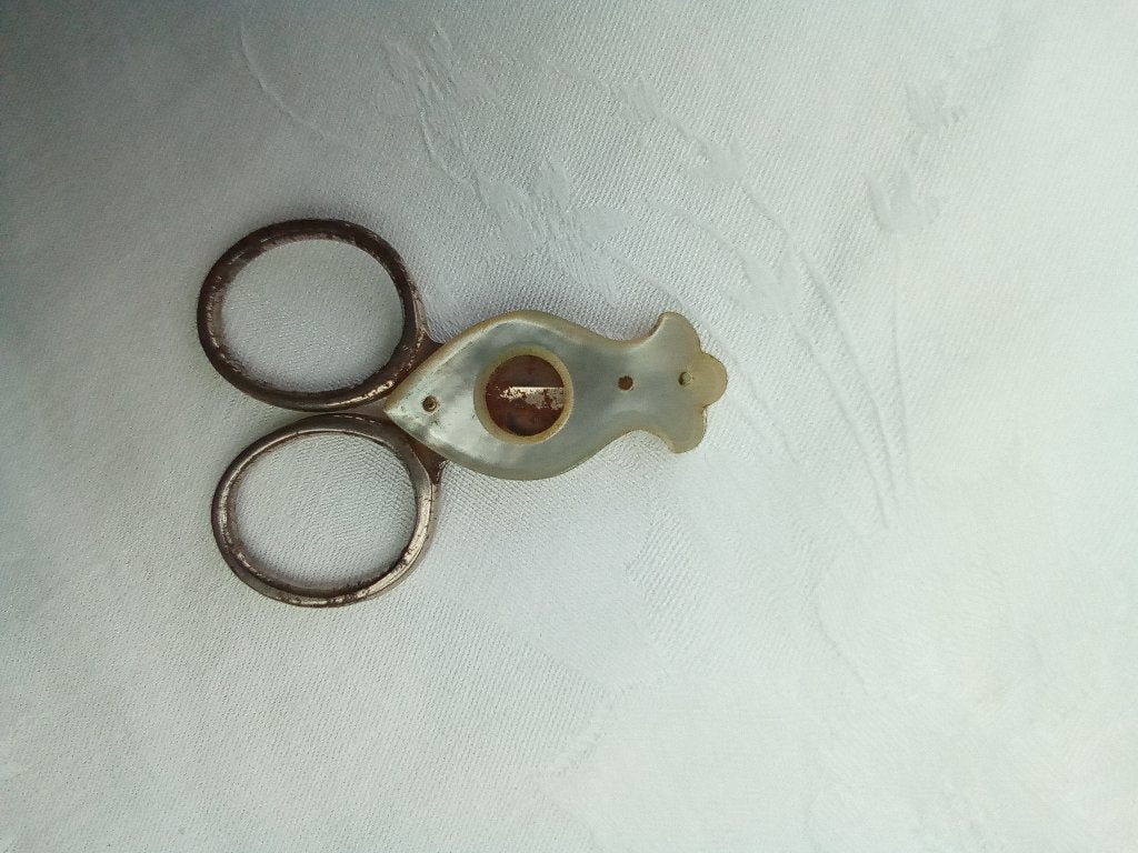 Antieke sigarenknipper met parelmoer, Ophalen of Verzenden, Gebruikt, Overige typen