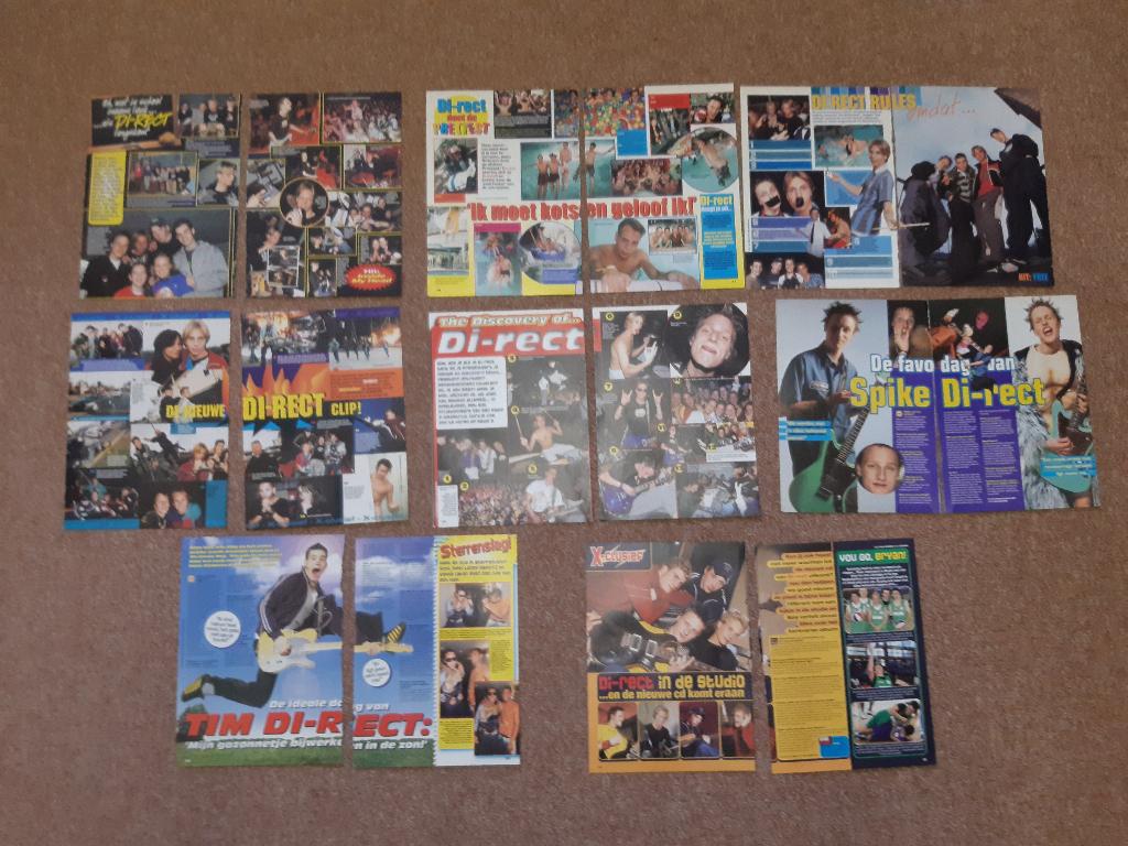 Knipsels Cuttings DI-RECT Hitkrant BreakOut 8 stuks Di-Rect, Verzamelen, Ophalen of Verzenden, 1980 tot heden, Nederland, Knipsel(s)