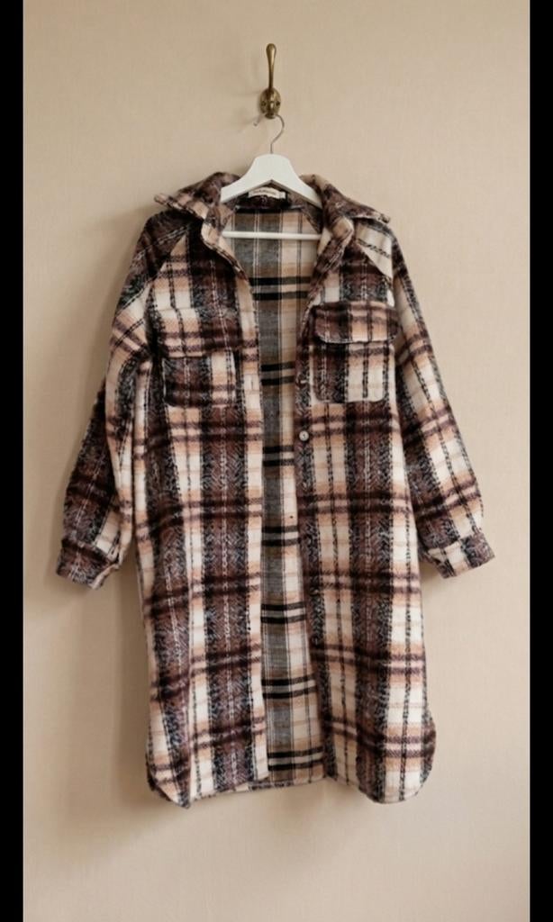 Geruite jas/overhemd - Bruin/Beige, Maat 38/40 (M), Bruin, Ophalen of Verzenden, Onbekend