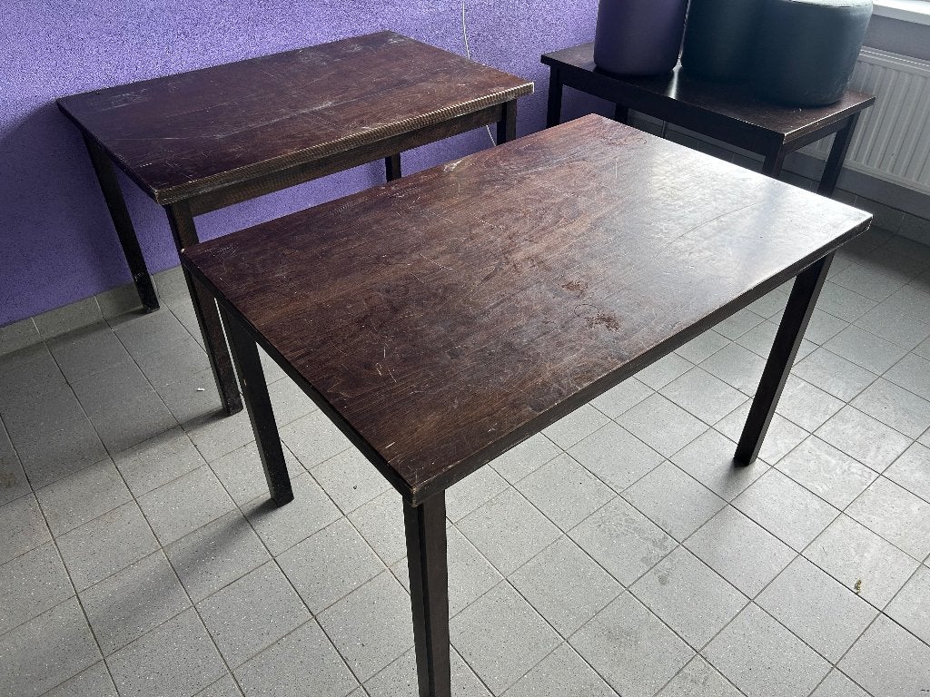 Horeca Tafels Donkerbruin 120x80 cm, Ophalen, Gebruikt, 100 tot 150 cm, 50 tot 100 cm