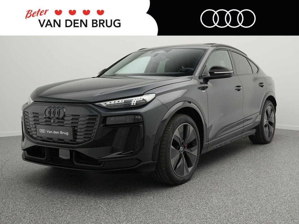 Audi Q6 Sportback e-tron edition 83 kWh | Bijrijderscherm |, Auto's, Automaat, Gebruikt, Zwart, 252 pk