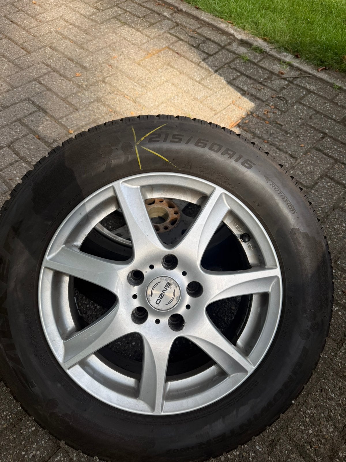 4x banden 215/60 R16 – Hankook/Anken – 5x115, Auto-onderdelen, Banden en Velgen, 215 mm, 16 inch, Banden en Velgen, Winterbanden