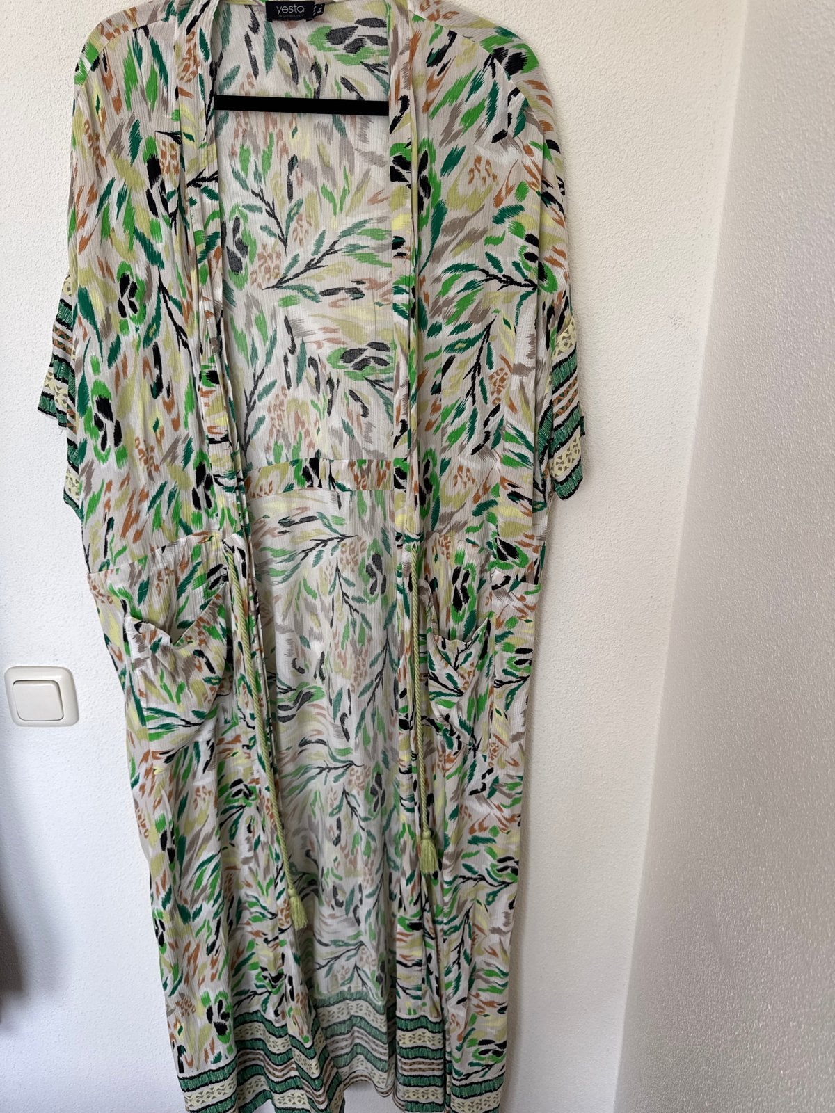 Lange Kimono met Botanische Print - Yesta, Ophalen of Verzenden, Zo goed als nieuw