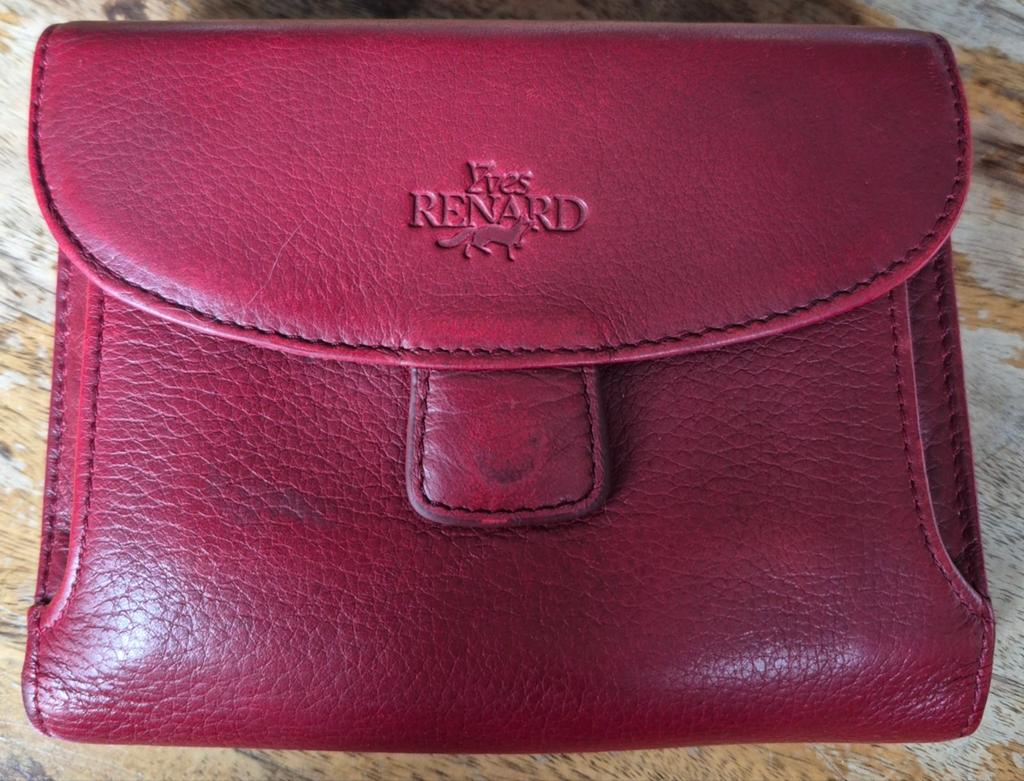 Leren portemonnee Yves Renard, Ophalen, Rood, Overige merken, Leer