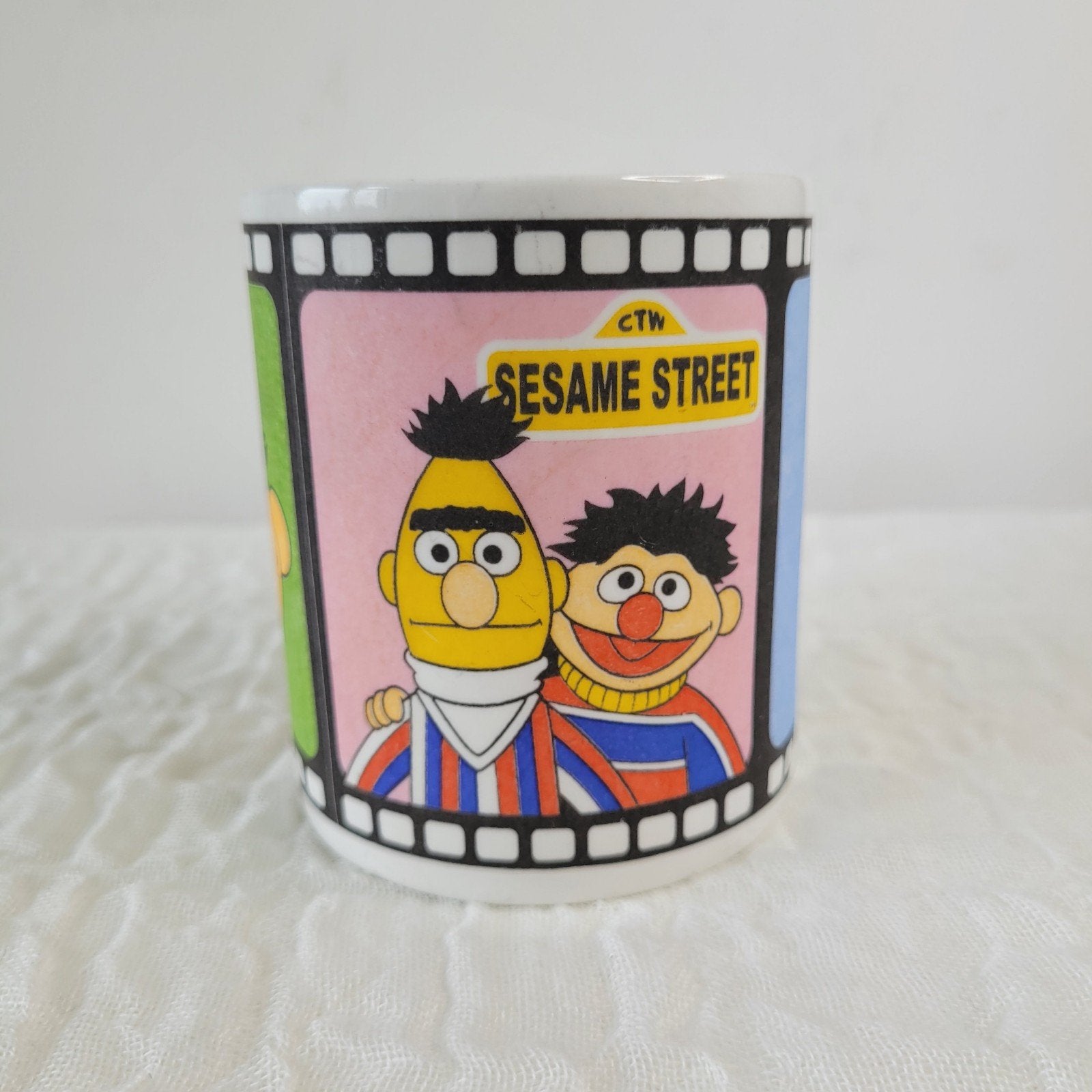 Vintage 1998 Sesamstraat mok Bert Ernie Jim Henson, Gebruikt, Overige merken, Overige stijlen, Mok