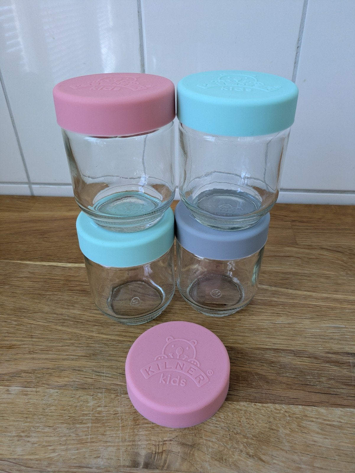 Kilner Kids Glazen Baby Voeding Potjes met Siliconen Deksel, Ophalen of Verzenden, Zo goed als nieuw, Overige typen