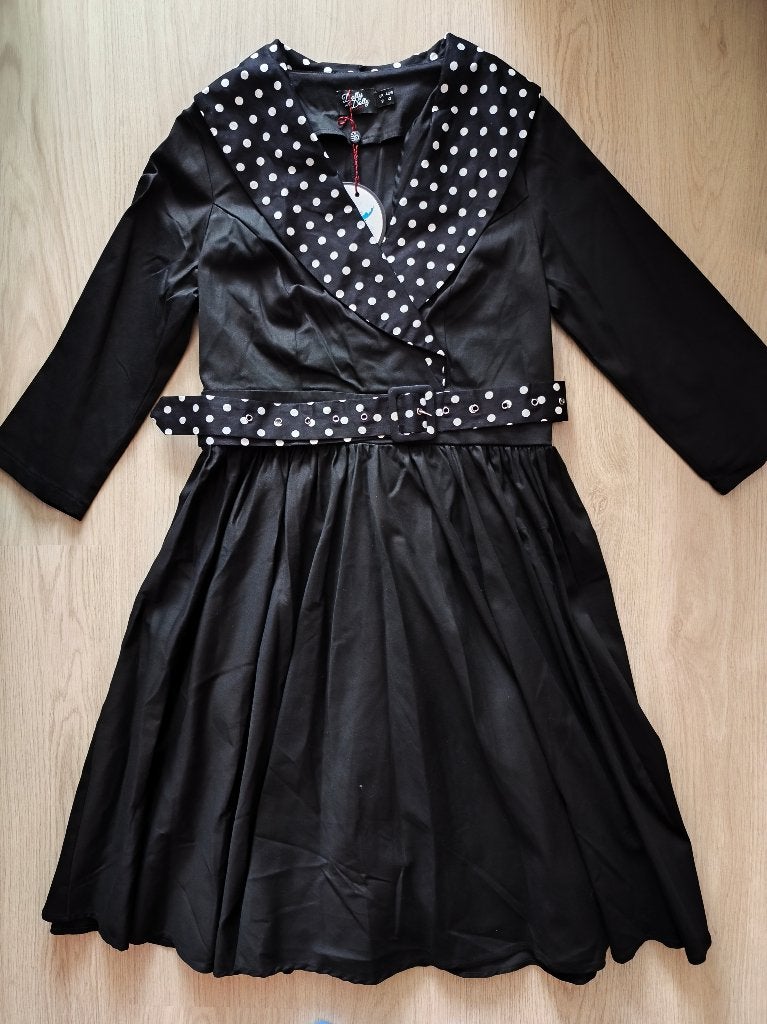 Nieuw: jaren 50 jurk van Dolly and Dotty, maat 40, Maat 38/40 (M), Zwart, Nieuw, Ophalen of Verzenden